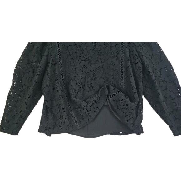 EXPRESS ~Woman Size XL~ Black Lace Career to Evening Wear Top Blouse NWT. - Picture 12 of 16
